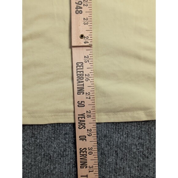 Cuts Clothing Mens Medium Yellow Elongated Hem Henley 4-Way Stretch T-Shirt - Picture 6 of 9